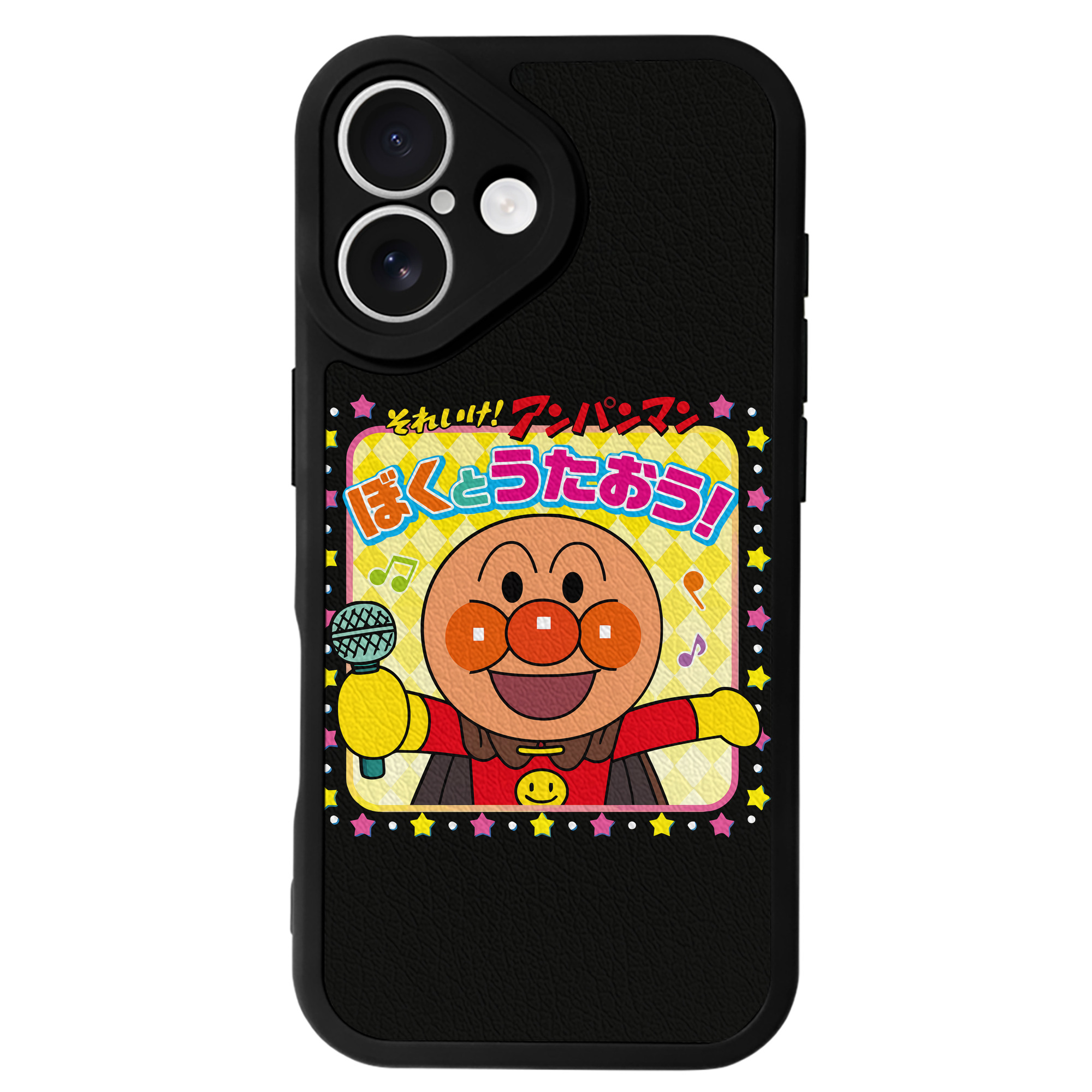 （画像用） アンパンマン Anpanman 【iPhone 16シリーズ対応】シリコンスマホケース（レザー調） 材質：シリコン